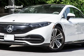  2 Mercedes EQS450+ 2022  السيارة مميزة جدا و قطعت مسافة 36,000 كم