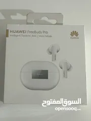  4 سماعات Huawei freebuds pro "جديد" لون ابيض. اللي ببعت 25 ما ببيعها ب 25 شكراً