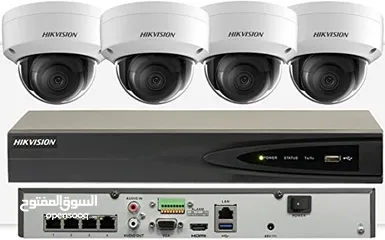  1 كاميرات  مراقبة Hikvision IP  خارجية _ داخلية بوضوح 2MP  شامل التركيب والتشغيل  والشبك على الموبايل