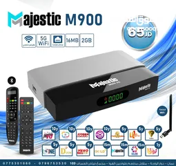  1 رسيفر ماجستيك majestic m900 5g الجديد كليا  واشتراك لمده سنه للموبايل جميع المحطات