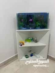  2 Triangle Aquarium Set with Storage stand