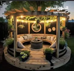  1 Garden Outdoor Full Furniture decoration with lights