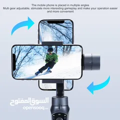  9 المثبت الذكي المضاد للاهتزاز (حامل بانورامي)Smartphone Gimbal Stabilizer, F10 Handheld 3-Axis Phone