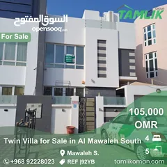  1 Twin Villa for Sale in Al Mawaleh South  REF 92YB