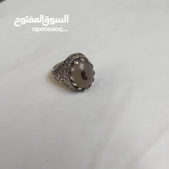  2 خاتم رجالي  عقيق يماني طبيعي أصلي