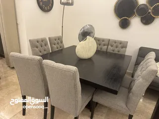  1 Dinning table with 8 chairs