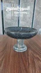  5 Handmade Black Marble Dessert Plate/Tray – Luxury & Practical/ طبق حلويات رخامي أسود يدوي الصنع – فخ