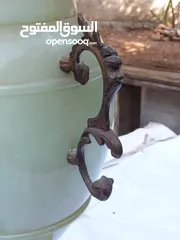  4 للبيع :  فازه مرمر ( تابل لامب ) انتيك , تحفه  اخضر شفاف ( مضئ) نادره جدا جدا جدا