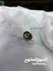  1 ‎الخاتم الفضي التركي عيار *925* بشعار *علم تركيا * (النجمة والهلال) بوزن *14.32 جرام* هو