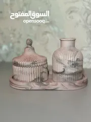 2 طقم كونكريت كامل كوستر وڤازة وبونبونيرة
