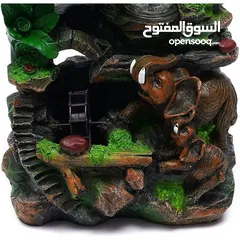  2 نافورة ديكور بمجرى ماء وشلال مضيء أضف لمسة من الهدوء والجمال الطبيعي لبيتك أو مكتبك مع هذا التصميم .