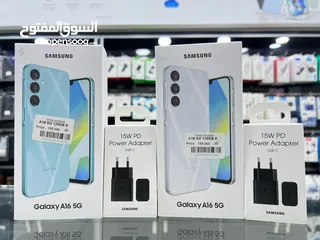  4 جهاز جديد بالكرتونة Samsung A16 رام 8 و 12 و 16 جيجا 128 و 256 مكفول بالشركة متوفر توصيل