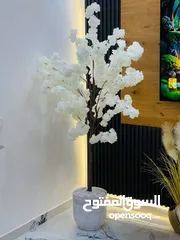  7 شجر اللوز الاصطناعي الفخم  حوّل أي زاوية ببيتك لتحفة فنية فاخرة  شجر لوز أبيض بطول 175 سم