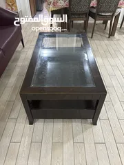  1 Glass top coffee table wooden