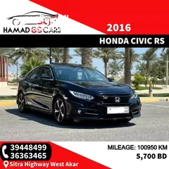  8 Honda Civic RS 2016 (Black)