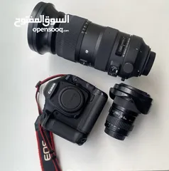  1 كانون كاميرا D1 mark iv كاملة الملحقات و عدستين   Sigma 60-600mm sport & EF 16-35mm IS II