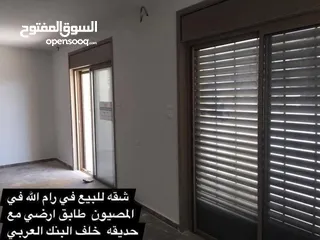  2 شقه البيع غي المصيون مع  حديقه خلف البنك العربي