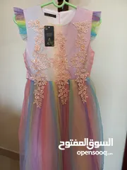  2 Rainbow Unicorn Dress (New)