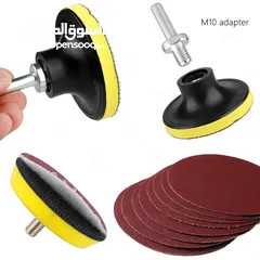  4 Car body and headlights polishing/waxing drill brush attachment kit (sand paper included)