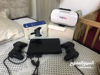  5 بلايستيشن 2+نظارة vr box+يد ببجي للموبايل