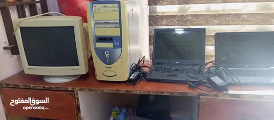  5 لاب توب عدد 2 وكمبيوتر نوعيه قديمه استعمال خفيف نوع لاب HB ونوع acer ونوع الكمبيوتر PHILIPs البيع كو