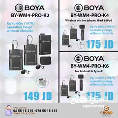  1 Boya Wireless By-WM4pro ميكروفون من بويا ويرلس    AUX