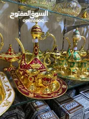  7 طقم زمزميات نحاس مينا