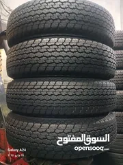  7 القياس 16 ار 205  من اعلا المواصفات بالاطارات العالميه دبل قومه دبل ستيل نسبت المطاط 100بل100
