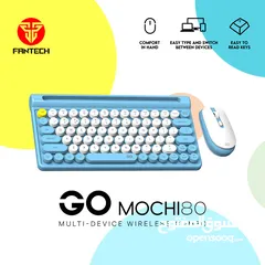  8 Fantech MOCHI 80Keys WK897 Wireless Keyboard Mouse Combo Set For Windows يعمل على جميع الاجهزة