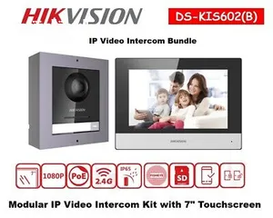  2 طقم إنتركم IP ذكي Hikvision DS-KIS602(B) – راحة، تحكم وأمان من أي مكان