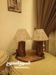  26 مشغولات خشبية يدوية (ترابيزات..تيبل لامب).... hand made