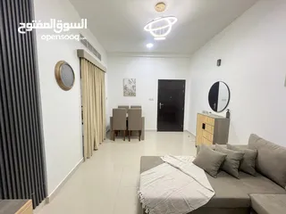  6 لايجار الشهري شقه غرفة وصالة مفروشة سوبر كلاس بالجرف عجمان