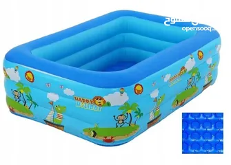  5 برك family funpool القابلة للنفخ بأحجام واشكال متعددة بتنفخها ب 5 دقايق خامات قوية وآمنة مع هدية