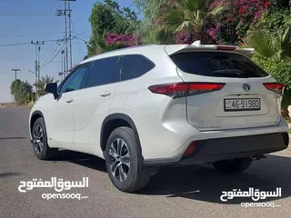  3 تويوتا هايلاندر 2021 فحص 2 جيد فل الفل بفتحه لون ابيض لؤلؤي بسعر مغري قابل للبدل