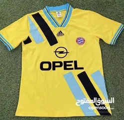  2 قميص بارين ميونخ الاحتياطي موسم 1993 الأصفر متوفر جميع المقاسات