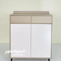  6 خزانة احذية بالشكل الجذاب والمميز لكل بيت أنيق تصميم خشبي انيق بلون بيج فاتح