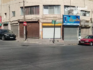  2 محلات تجارية وطابق ارضي وطابق اول للايجار بكامل المساحة أو مساحات مجزئة