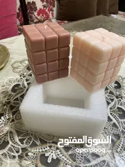  3 شمع جاهز للبيع روائح بتجنن شوكولا وحليب حجم كبير
