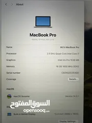  1 MacBook pro 2015 بحالة ممتازة