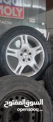  2 جنط مرسيدس قياس 17 وكاله مع كاوشوك نظيف جنط اصلي