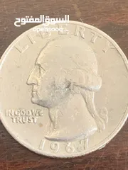  1 عملة ليبرتي ربع دولار أمريكية 1967
