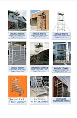  2 Aluminum scaffolding and ladders