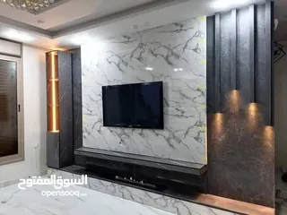  2 ورق جدران والشيبورد وبانوهات باركيه بديل الرخام وبديل الحجر والقرميد والفاير بليس وجبسن بورد