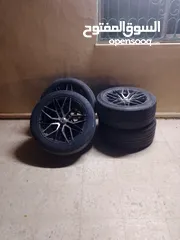  4 جنطات 17 مع كاشوك للبيع بسعر  130 دينار