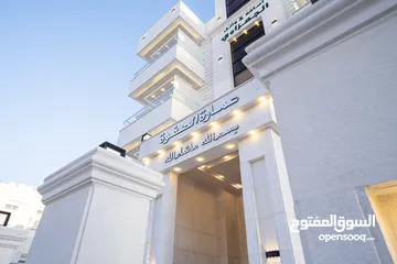  1 شقة شبه أرضي للبيع في مشروع الصفوة – مدخل وكراج مستقل (مساحة داخلية واسعة 200م2 +  خارجية 250م )