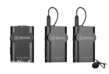  4 Boya Wireless By-WM4pro k2 مايكرفون ويرلس من بويا 
