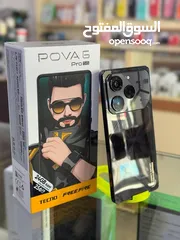  2 جهاز اخو الجديد pova 6 pro 5G رام 24 جيجا 256 مكفول بالشركة اغراضة والكرتونه الأصلية متوفر توصيل