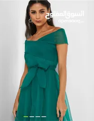  3 Ella limited edition  off shoulder, sweetheart dress فستان سهرة أخضر