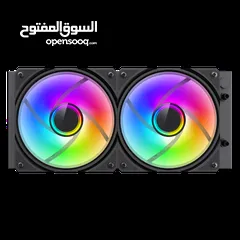  10 مراوح تبريد مائية مع شاشه تبريد قياس 240 سم  Gamemax IceBurg 240 Digital WH Fan