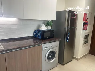  18 لليجار شقه غرفه وصاله مفروشه فرش فندقي في الفرجان Flat for rent in furjan 1bhk with 2 washroom